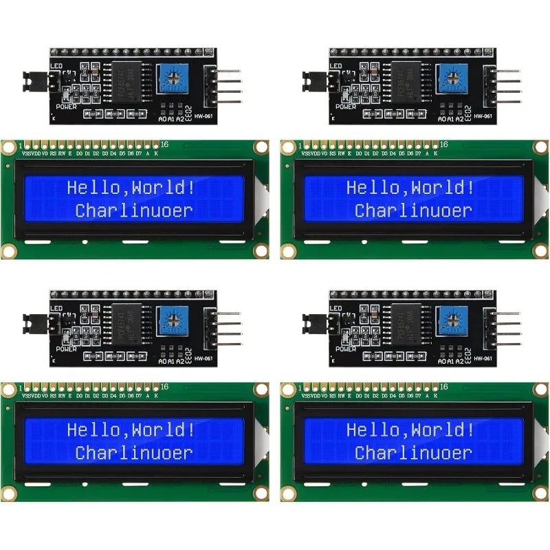 8PCS IIC TWI I2C LCD 1602/LCD 2004 Serial Interface Adapter and LCD Module Display Backlight Compatible with Arduino R3 MEGA2560