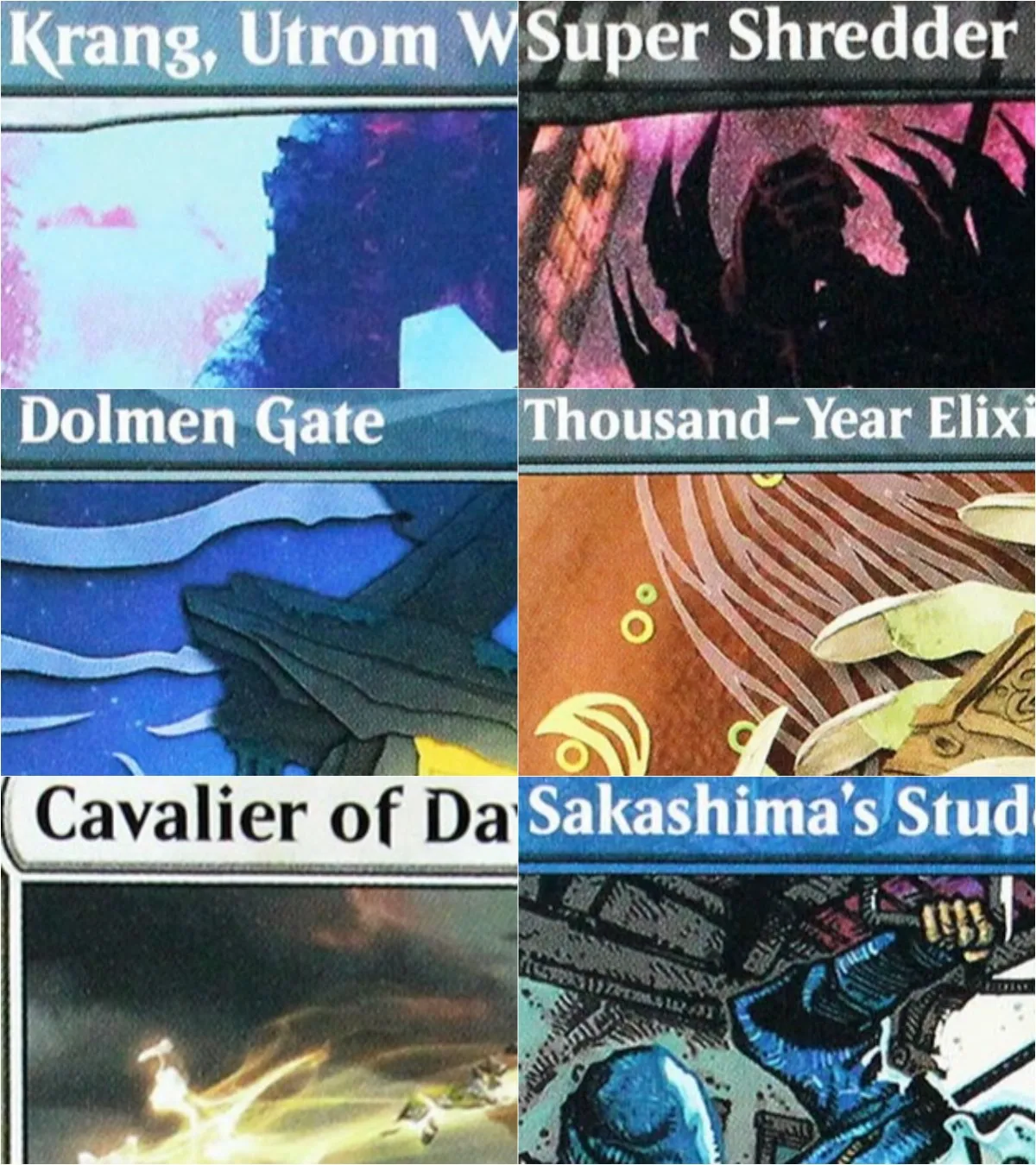 

TMT/PZA [Super Shredder/All Will Be One/Trouble in Pairs] Magical Proxy Cards Quality Gathering Board Playing Game Trading Cards