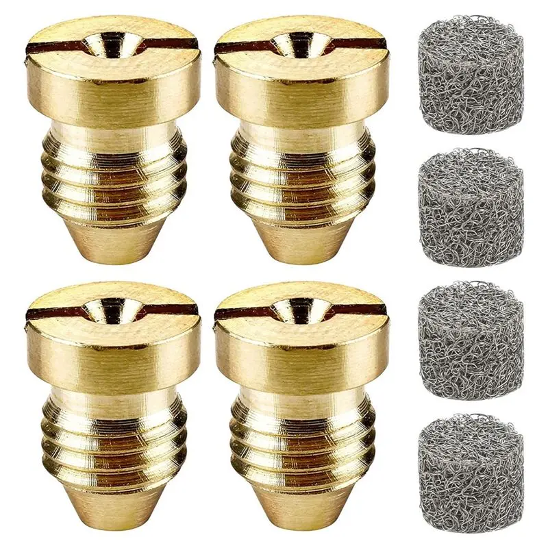 1.1 Mm Orifice For Foam Cannon And Foam Maker, Universal Thread Nozzle Tips And Mesh Filter For Snow Foam Lance Copper 4-Pack-A2