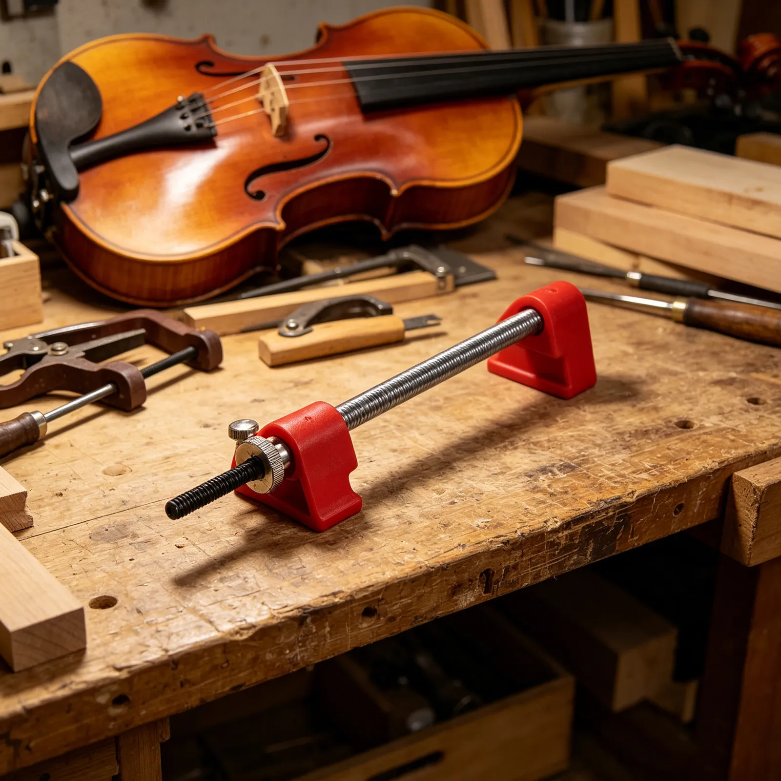 4 4 Cello Making Maintenance Tool Red Professional Repair Clamp Sound Post Positioning Clamp Luthier Instrument Accessories