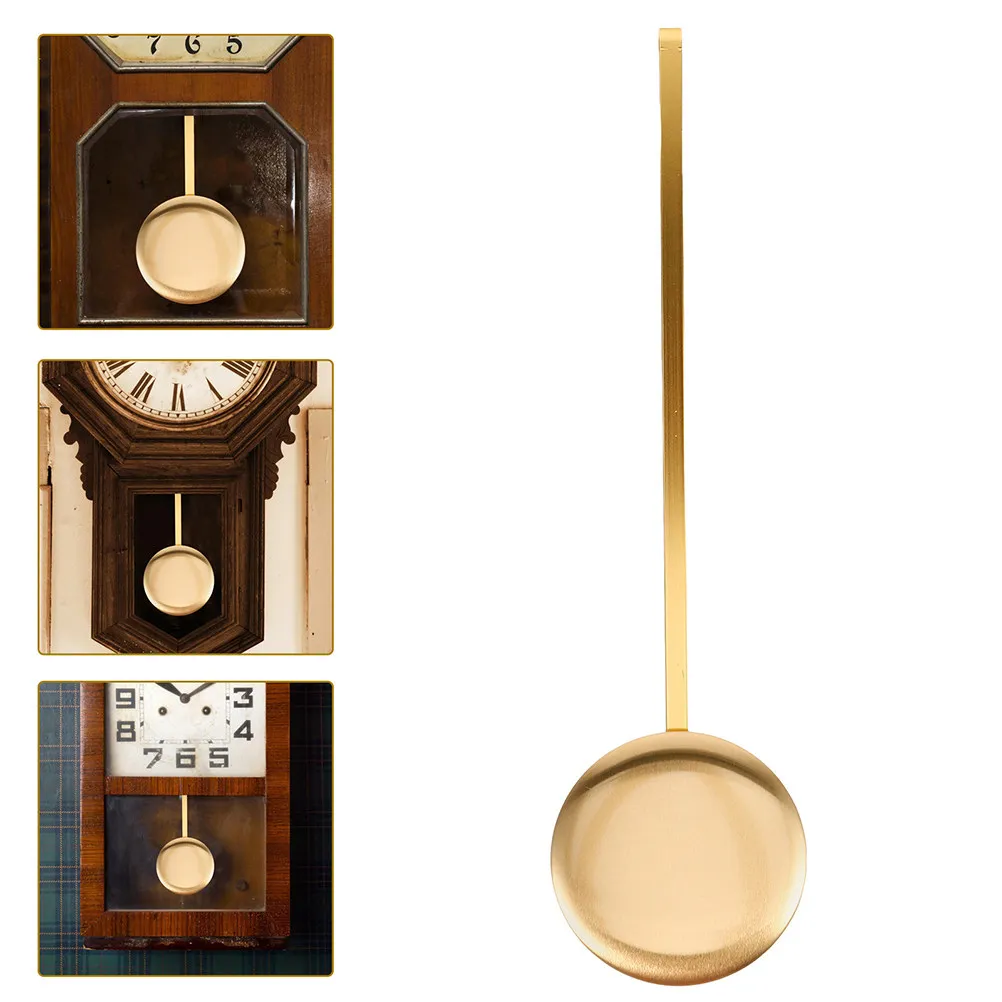 2 unidades de péndulo para reloj de pared, con movimiento de cuarzo y baño de oro, piezas de repuesto para bricolaje, oscilación silenciosa y suave, y precisión en la medición del tiempo.