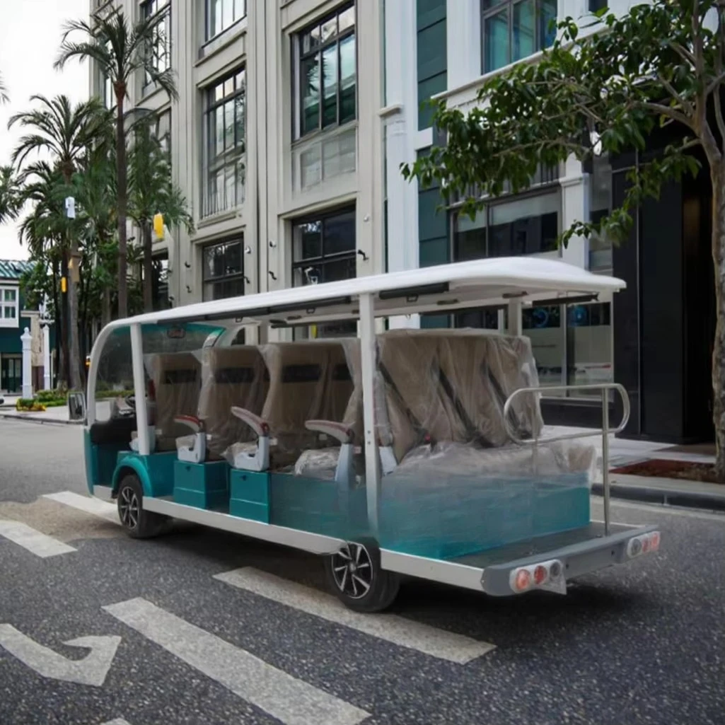 Afbeelding 6: Bestverkochte elektrische mini-shuttlebus, 8/11/14/17/20-persoons lichte personenauto, lithium-batterij, 30 km/u, hellingcapaciteit 25%