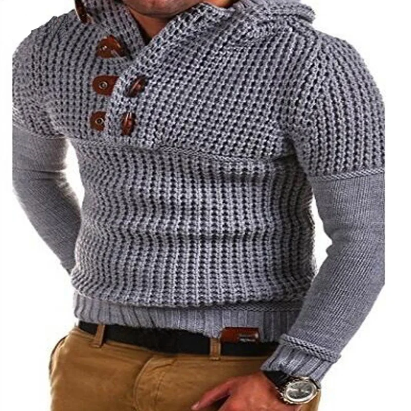 

Spring 2025 Men's Crew Ne Knitwear Thi Yarn Hat Design Slim Fit Long Sve Casual Sweater Student Muscle Sle Faionable