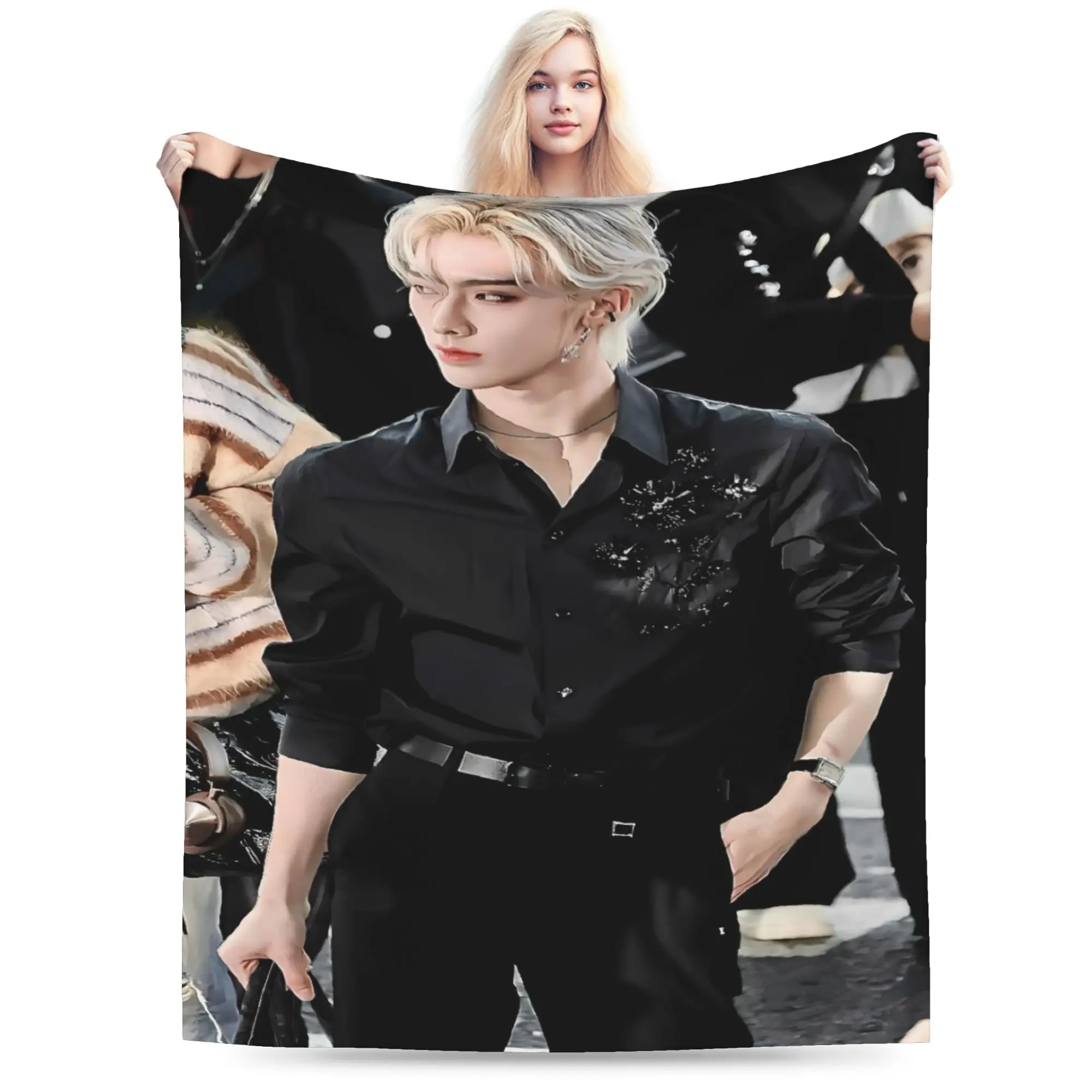 Soft Warm Blankets Students Camping RICKY zerobaseone (ZB1)  Throw Blanket  Flannel Bedspread For Bedroom Fashion Sofa Bed Cover