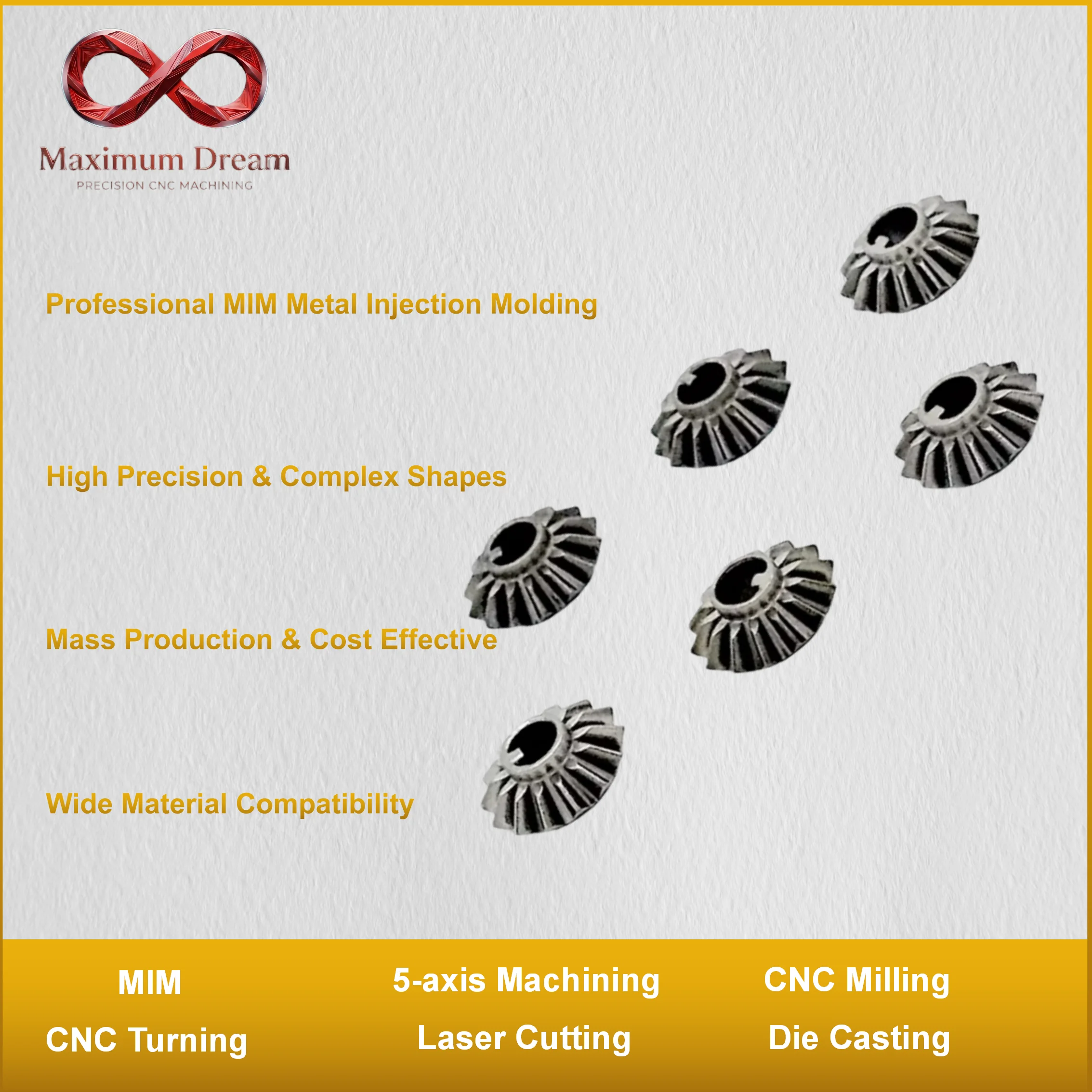 Custom MIM Metal Powder Injection Forming OEM Sintered Components for Security Lock Hardware Accessories