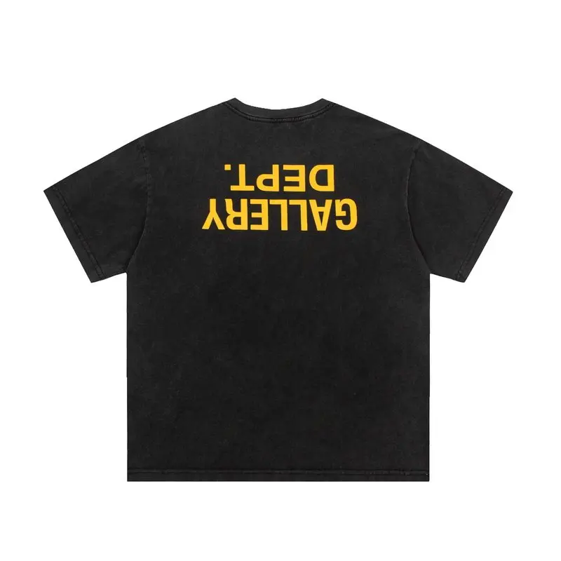 GALLERY DEPT High Street retro old wash water reverse letter print short sleeve loose T-shirt