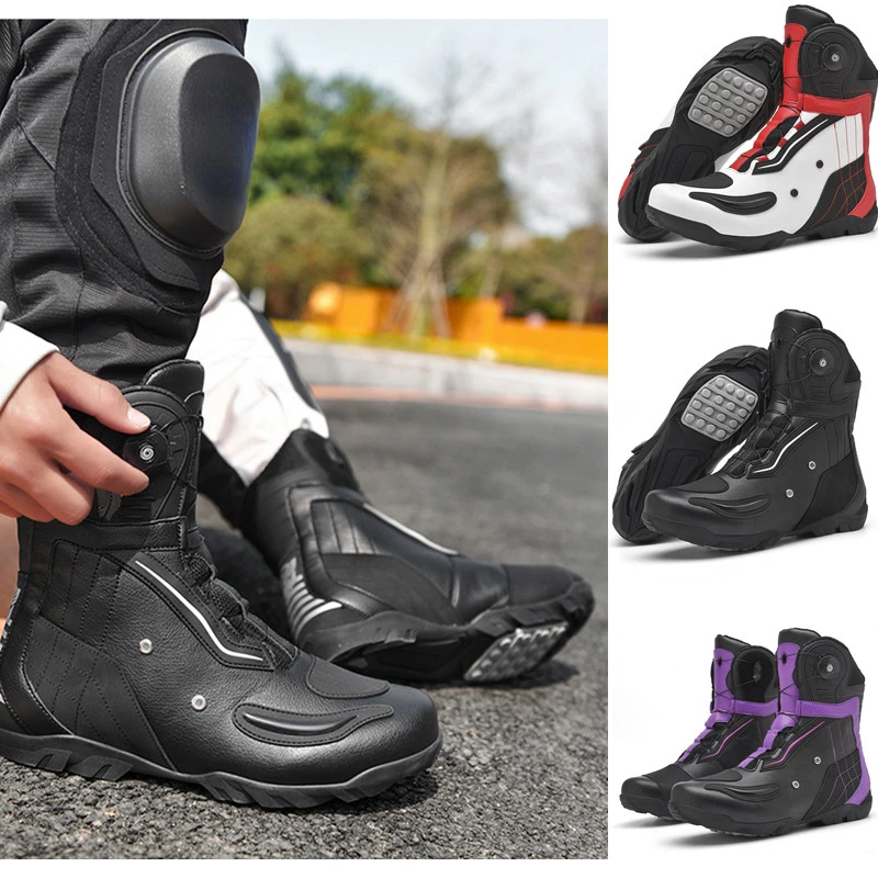 

Motorcycle riding shoes motocross rider boots high top motorcycle boots all season botas moto motorcycle equipment