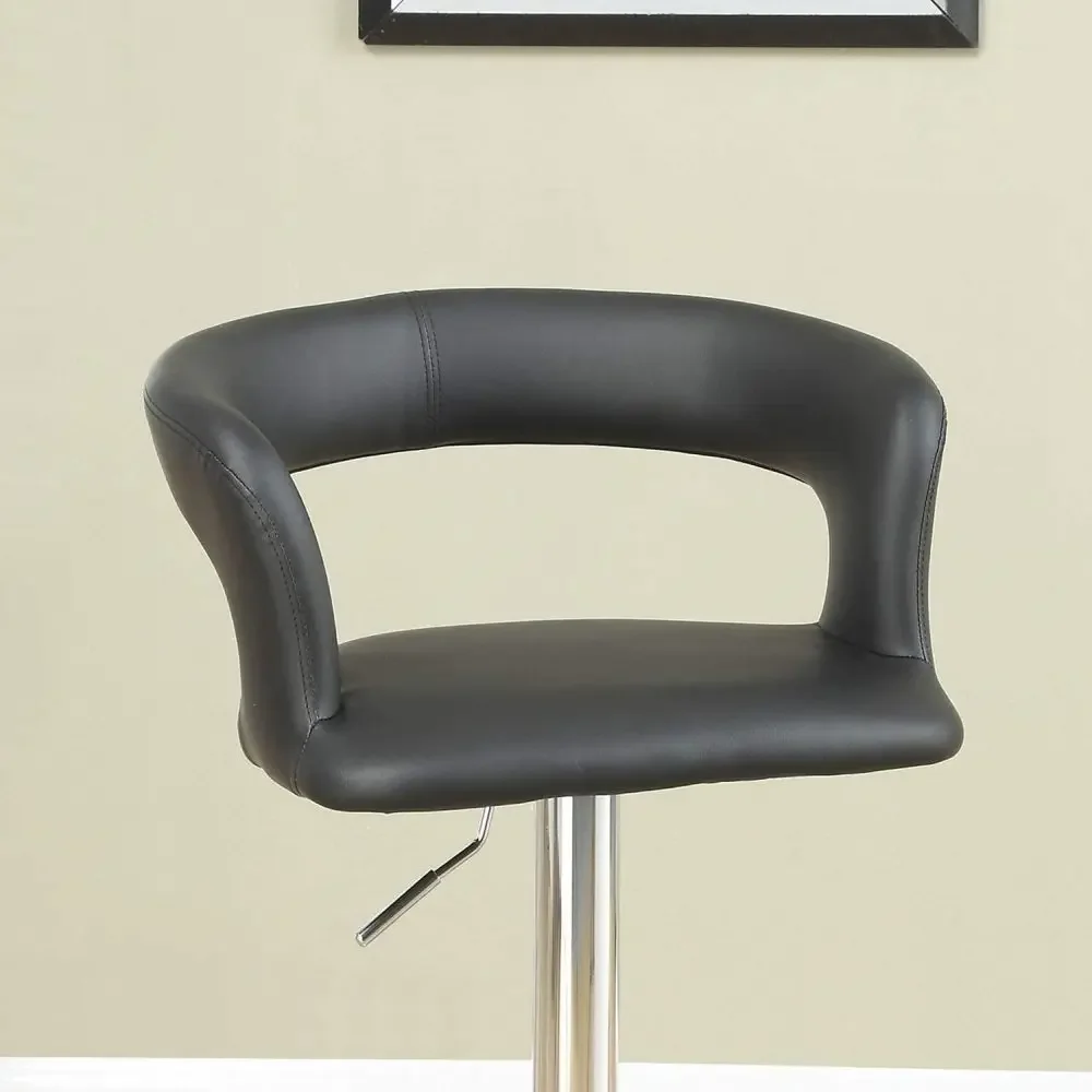 Conjunto de cadeiras de altura de balcão de banco de bar com 2 bancos de ilha de cozinha de altura ajustável pretos