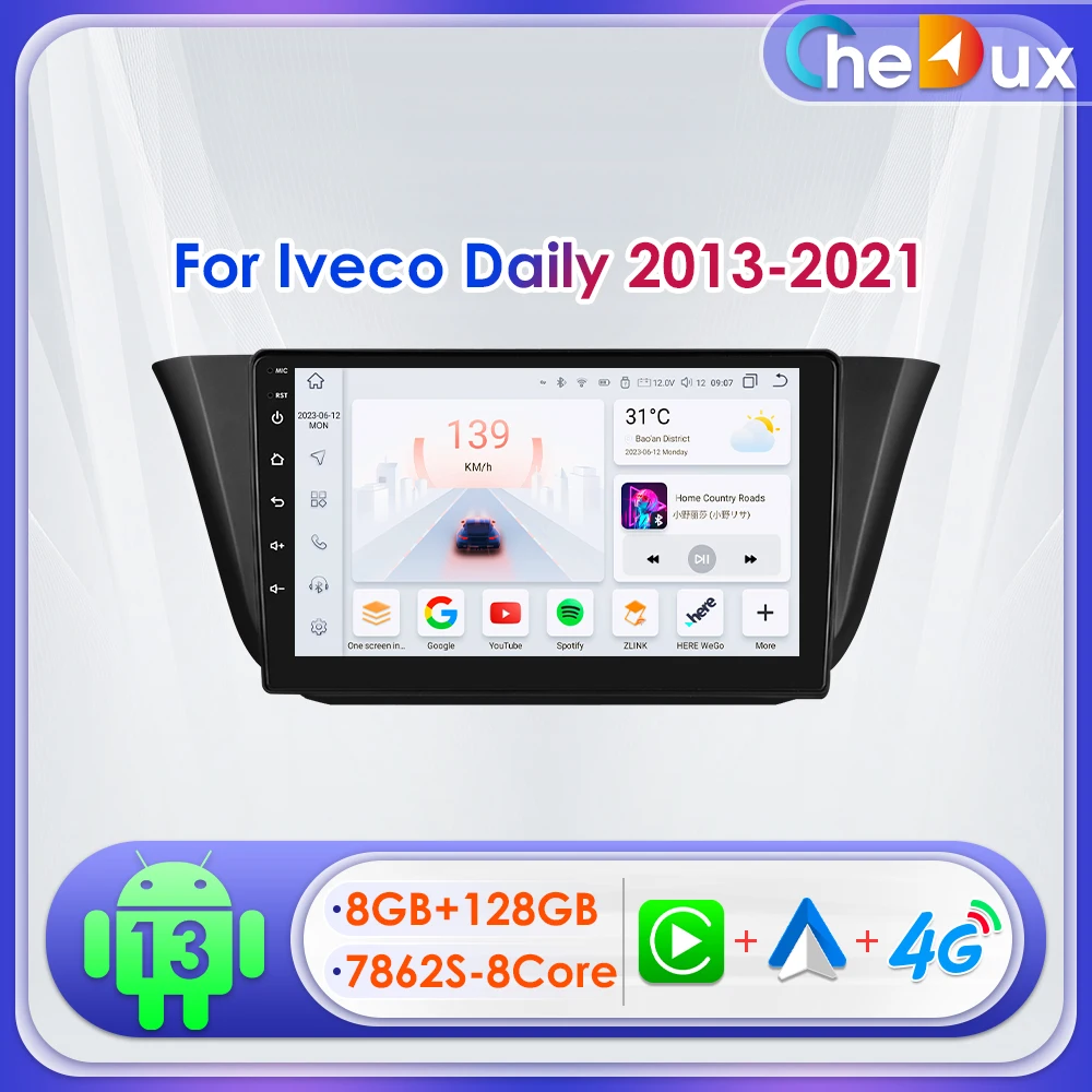 

Chedux 2Din Android Car Radio for Iveco Daily 2013 - 2021 Multimedia Auto 4G CarPlay RDS DSP GPS Navigation Quad Octa Core