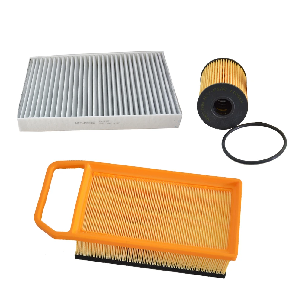 

3pcs Filter Set Enigne Cabin Air Oil Filter For Citroen C5 2.0L 2009-2015/Peugeot 508 2.0L 2011 Accessories 1444FP 1444EL C35110