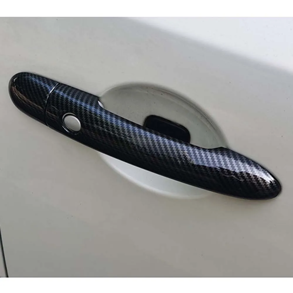 Car Decoration Door Handle Cover For Renault Koleos 2009-2014 Carbon Fiber Chrome Silver Black Cars Accessories Exterior Styling