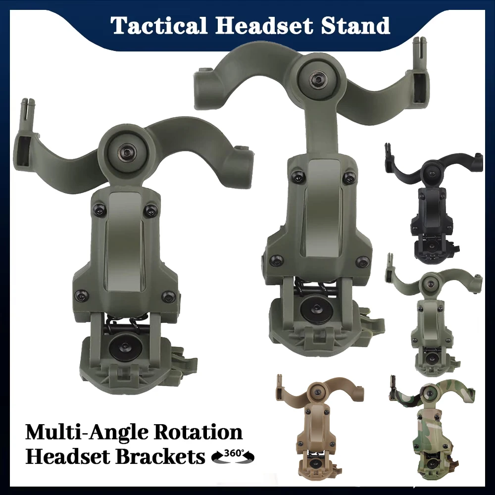 Adaptateur de Rail de casque à Rotation multi-angle, Kit de support de casque pour casque tactique adapté à OPS Core ARC et Team Wendy Rail