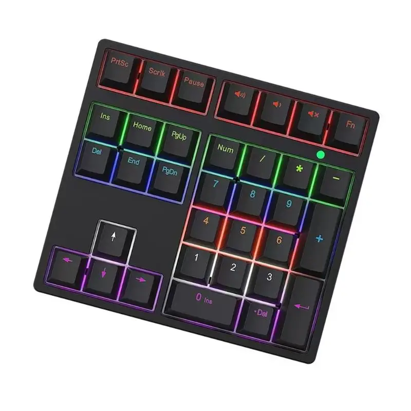 652F لوحة أرقام سلكية USB لوحة مفاتيح رقمية 34 لوحة مفاتيح أرقام رئيسية لأجهزة الكمبيوتر المحمول