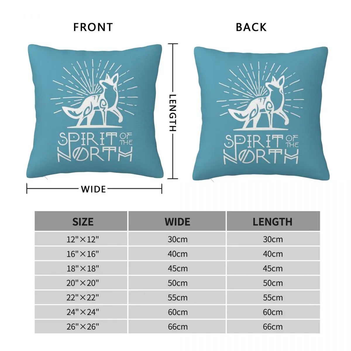 Spirit Of The North Sunburst Fox Light Square Pillowcase Polyester Linen Velvet Printed Zip Decor Pillow Case Room Cushion Cover