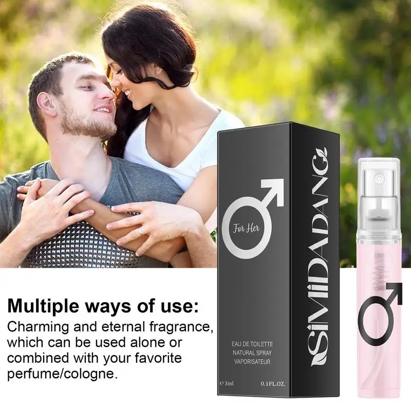 Mini bottiglia spray profumato da 3 ml per donne, signore, appuntamenti, attrazione, fragranza, portatile naturale di lunga durata, per il campo di appuntamenti quotidiani