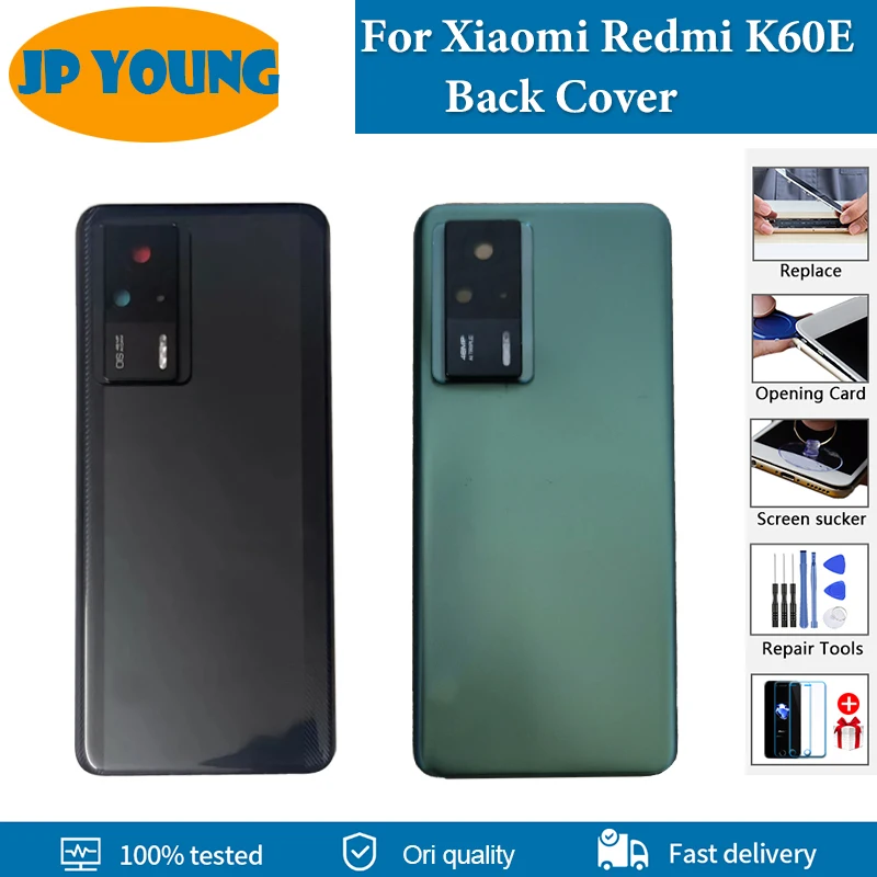 AAA+ quality For Xiaomi Redmi K60E Back Battery Cover Rear Glass Door Housing For Redmi K60e 22122RK93C Back Cover Replace