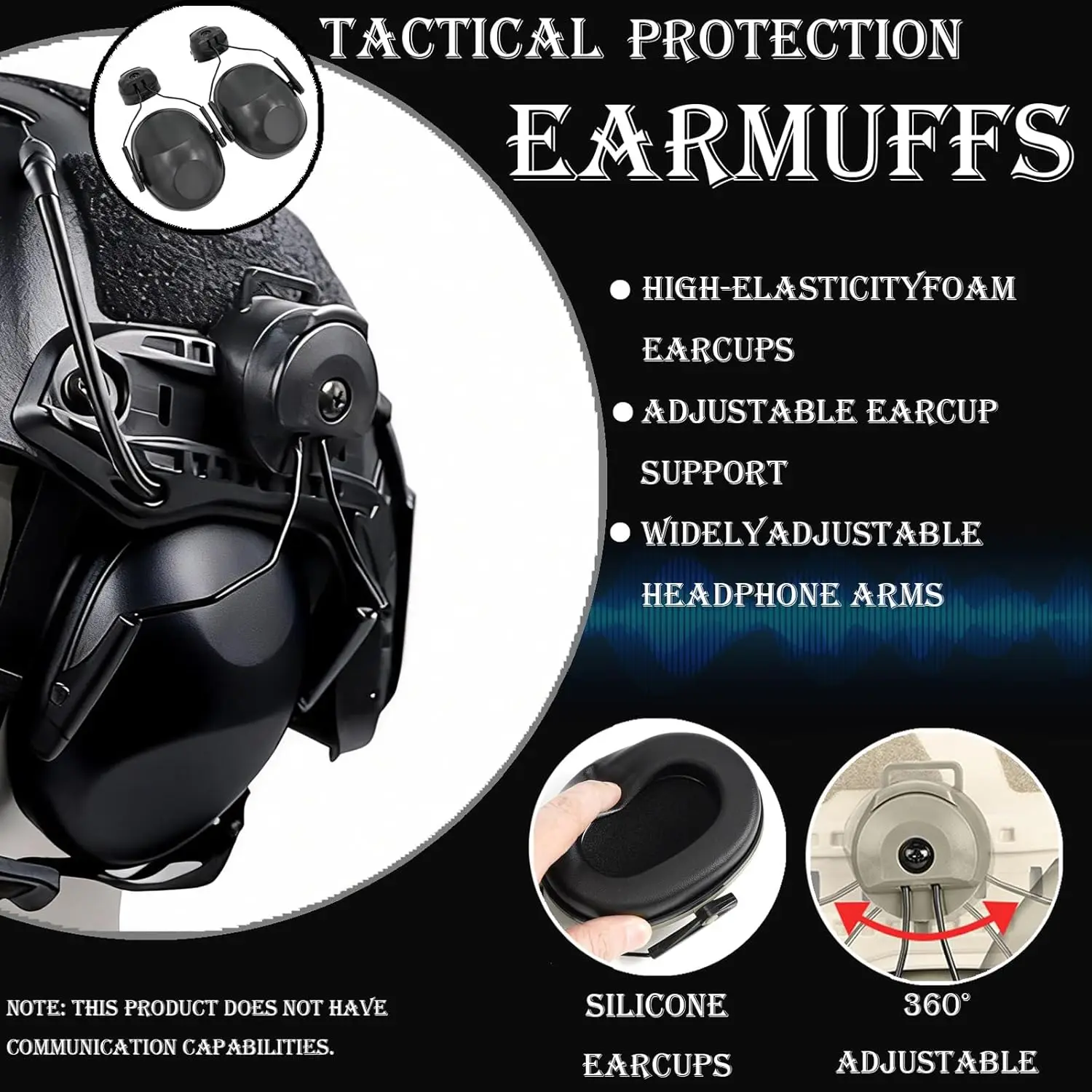 Tactical Military Helmet Set Airsoft Shooting Protective Equipment with Balaclava Noise-canceling Earmuffs NVG Model, Goggles