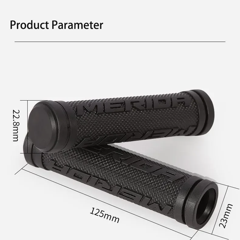 MERIDA Bicycle Grip Rubber Handle Case Shock Absorption and Non-slip