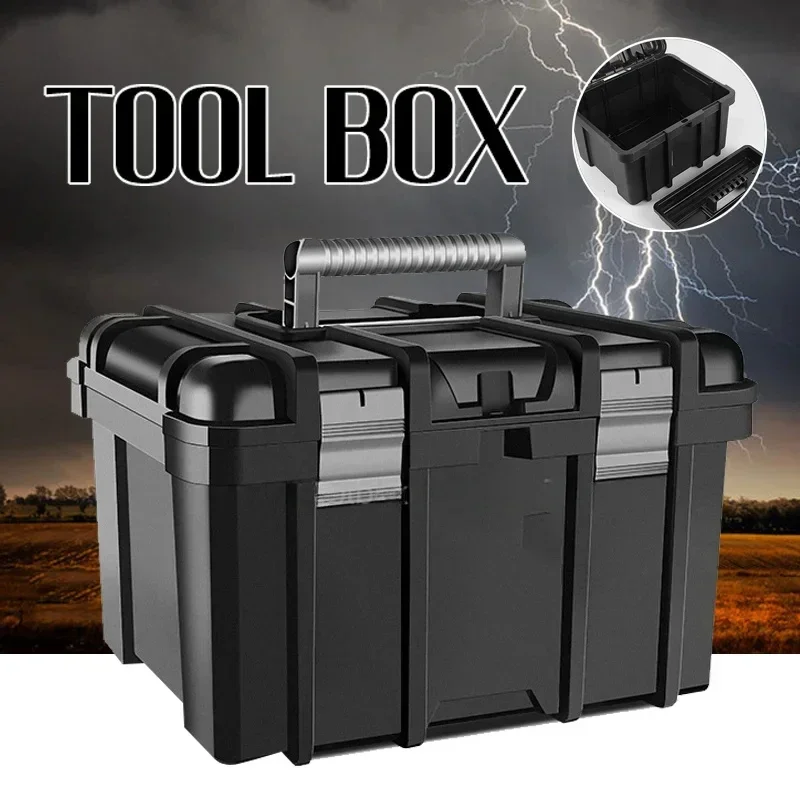 Large Capacity Tool Box Shockproof Hard Case Hardware Tool Box Organizer Portable Toolbox for Mechanics Electrician Plastic Case