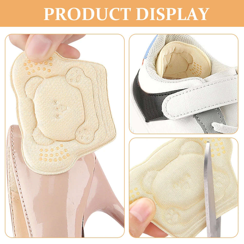 

Pads For Shoes Breathable Replaceable Cushions Bear Shape Soft Skin-Friendly Heel Liners For High Heels Heel Protectors