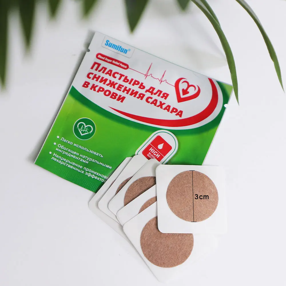 6pcs Diabetic Treatment Patches Lower Glucose Level Diabetes Plaster Hyperglycemia Stabilizes Blood Sugar Sticker