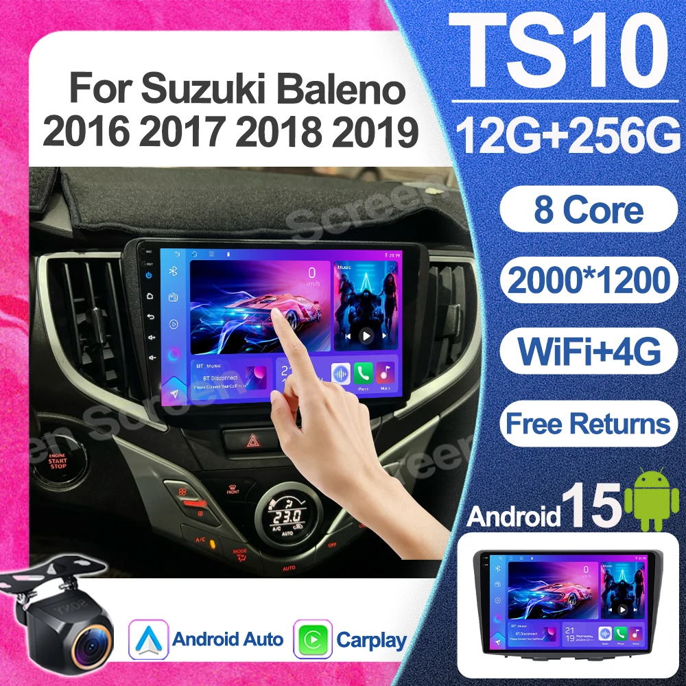 Android 15 Car radio For Suzuki Baleno 2016 2017 2018 2019 Multimedia Video Player No 2din navigation GPS Touch Screen Bluetooth