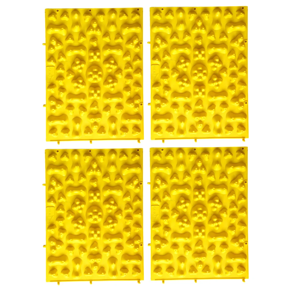 

4Pcs Foot Massage Mat Acupressure Pad Reflexology Pebble Pad Foldable Non Slip Blood Circulation Massager for Office