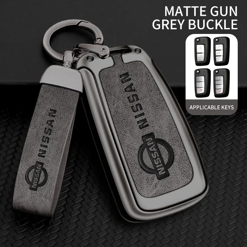 

New Leather Car Key Cover Case for Nissan Qashqai Juke X-Trail Patrol Note Leaf Altima Maxima Murano Tiida Teana Rogue Sentra