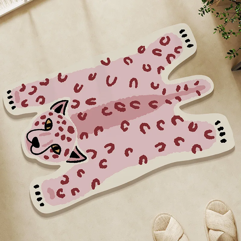 VIKAMA Cartoon Shape Diatom Mud Bathroom Shower Room Door Toilet Floor Quick-Drying No-Wash Absorbent Feet Floor Mat Home Decor