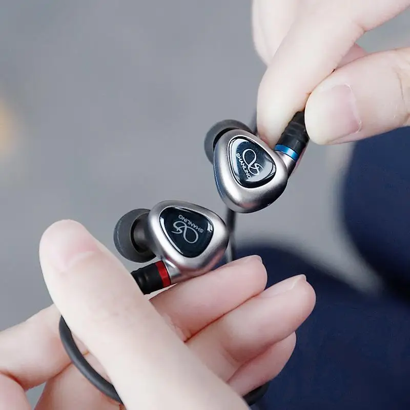 شانلينغ ME80 مرحبا الدقة 10 مللي متر سائق ديناميكي مزدوج 2DD IEMs Hifi مراقبة الموسيقى اوديوفيلي MMCX كابل داخل الأذن سماعة سبائك الألومنيوم