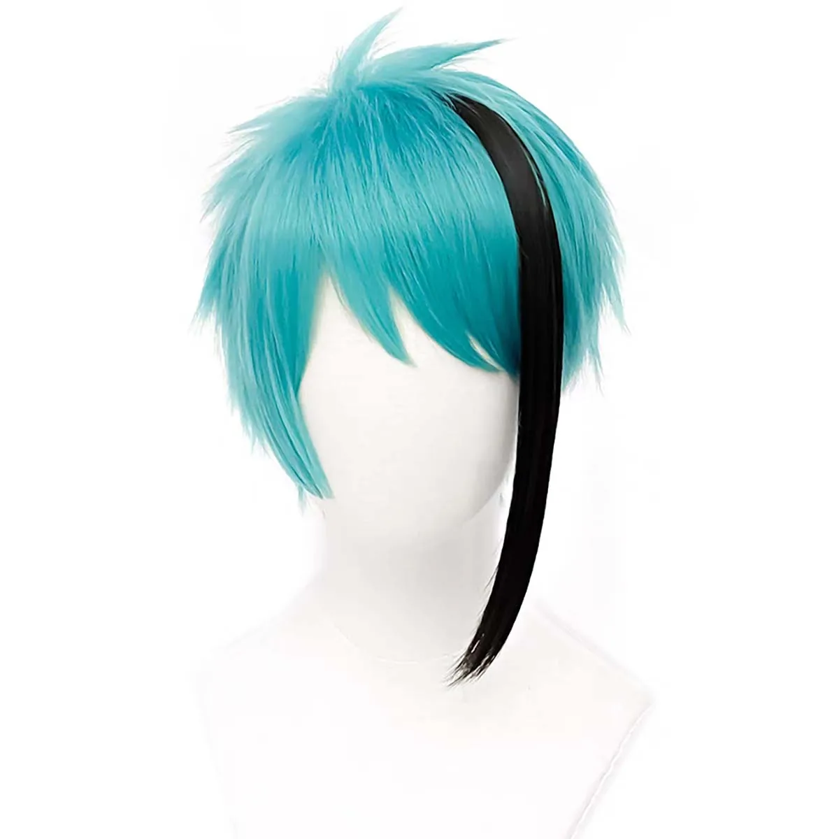 Game Twisted Wonderland Floyd Leech Blue Black Mixed Cosplay Wig For Men
