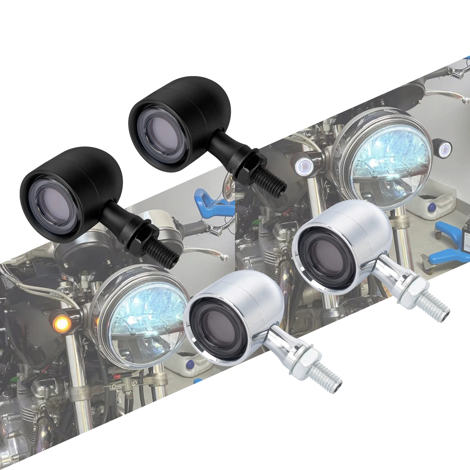 

Универсальный указатель поворота для мотоцикла, светодиодный индикатор пули, мини-ходовые огни для Harley, BMW, Honda, Yamaha, Suzuki