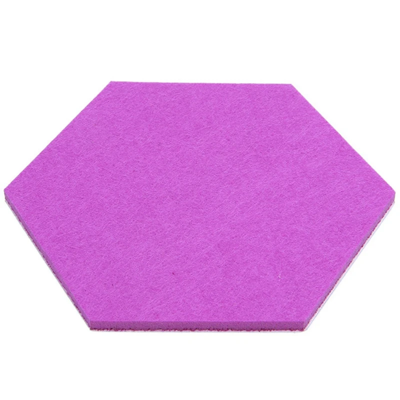 Lot de 30 panneaux hexagonaux en feutre, en liège coloré, avec 30 broches