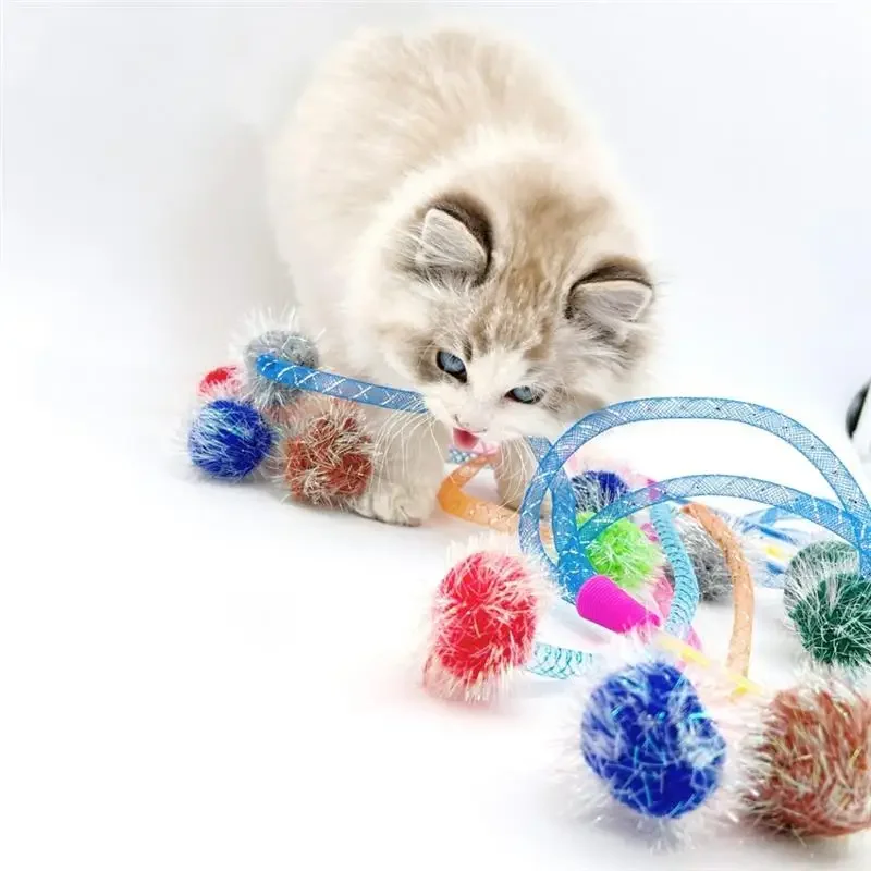 Cat Teaser Wand Toy Cat Interactive Toy Funny Long Kitten Teasing Stick Rod Teaser Wand Pet Cat Catcher Product for Cat Exercise