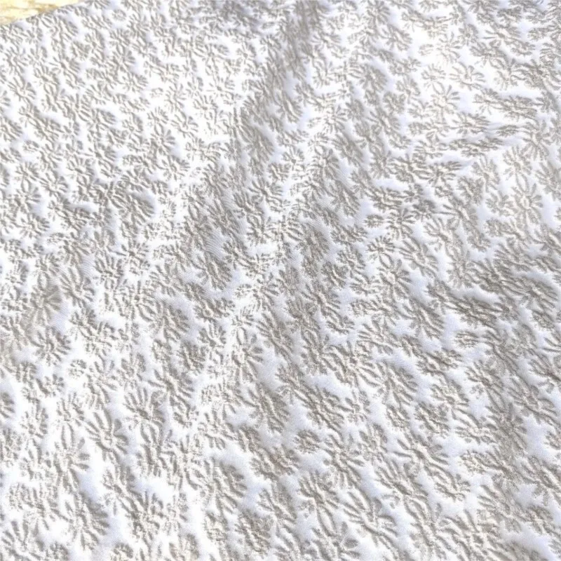 Soft embossed small floral patterns simple and elegant jacquard fabric for women's dresses shorts shoes bags 4