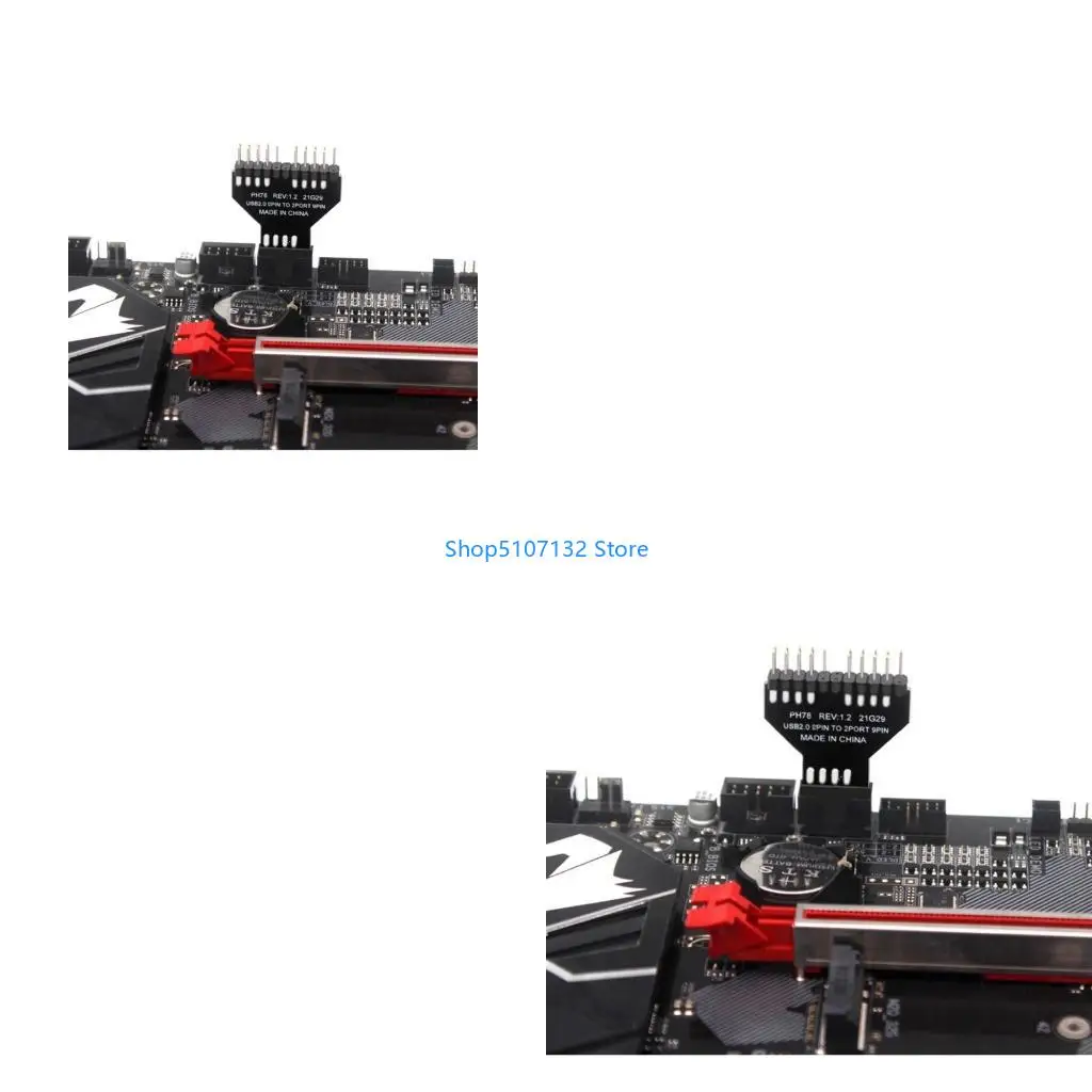 87HD 1 to 2 9 Pin USB HUB USB 2.0 Connectors USB2.0 9Pin Header Splitter