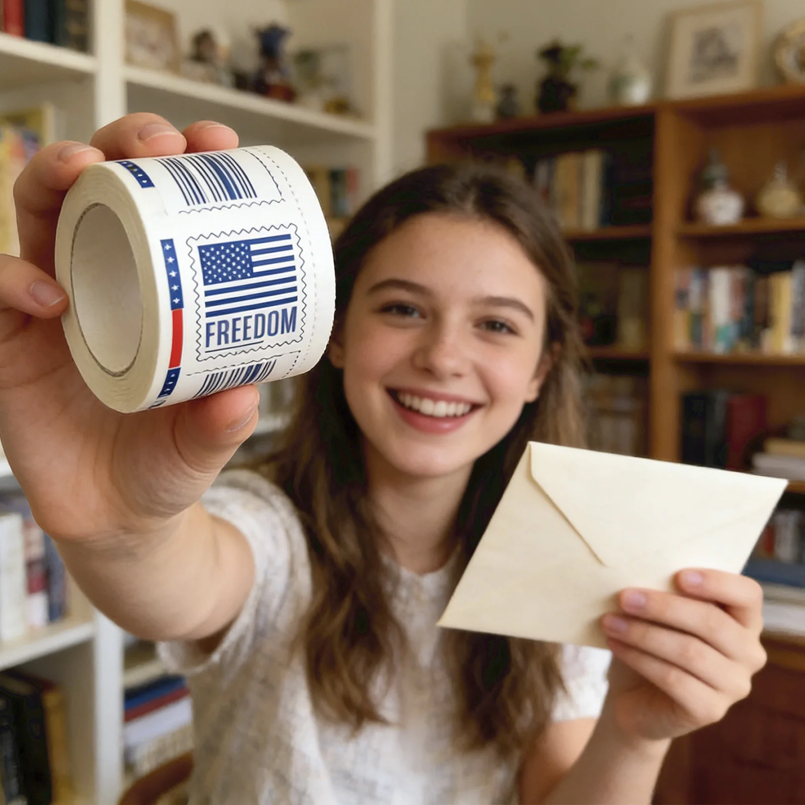 

In Stock! Postage Stamps 1 Roll 100 Count Symbolic To Letters, Crafts, Or Packages#Color:as shown,Size:One Size