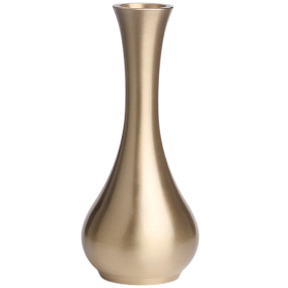 

Brass Vase Hydroponic Container Dried Flower Bottle Home Decor Living Room Office Table Centerpieces Plant Pot dried flower vase