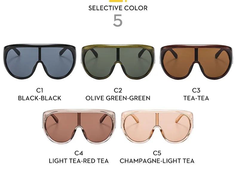 Neue Sport-Sonnenbrille mit übergroßem Rahmen, trendige personalisierte Sonnenbrille für Männer und Frauen, Outdoor-Radsport-Sonnenschutz-Sonnenbrille – Detail 10