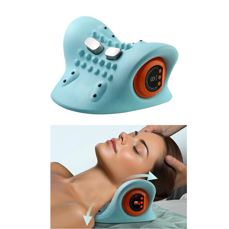 

neck massager, finger pressure neck massager, with electric shoulder and neck massage, massage pillow neck, back, shoulder