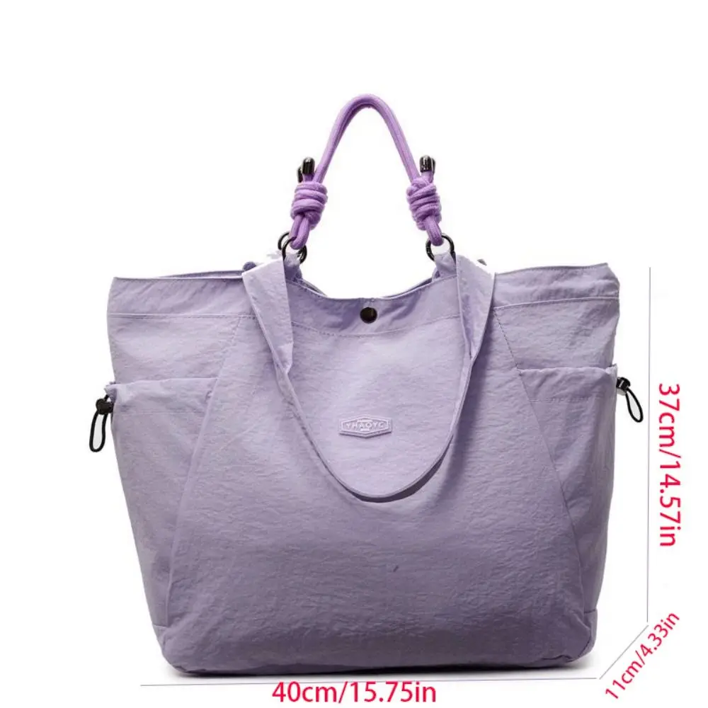 Tas Belanja Tas Jinjing Nilon Kasual Tali Nilon Gaya Korea Tas Ramah Lingkungan Ringan Tas Tangan Kapasitas Besar Tas Bahu Nilon Pelajar