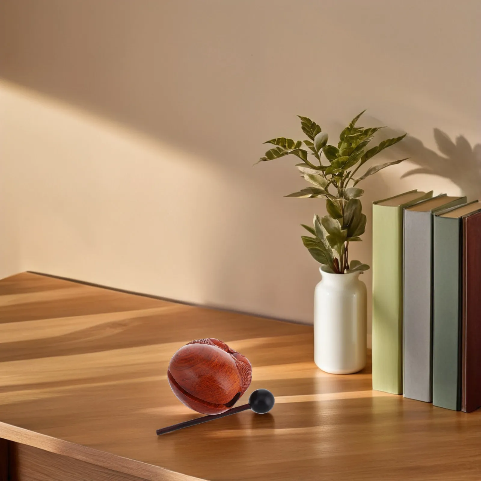 

Деревянная фигурка рыбы ручной работы из натурального дерева, настольный декор для дома, офиса, медитации, дзен-барабан, резьба по дереву, художественное изделие, храмовый блок