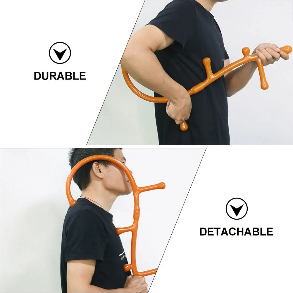 1 pc 마사지 스틱 프리미엄 Pp 소재 인체 공학적 긴 손잡이 등 마사지기 지압을위한 다기능 치료 도구