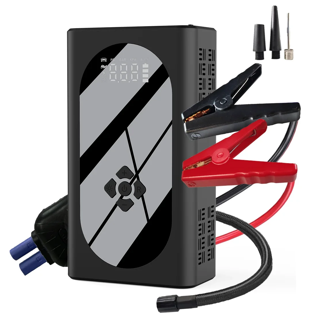 OEM/ODM 37000mWh Jump Starter with Tire Inflator 3000A Power Bank Air Compressor  150PSI Car Jump Starter with Air Pump