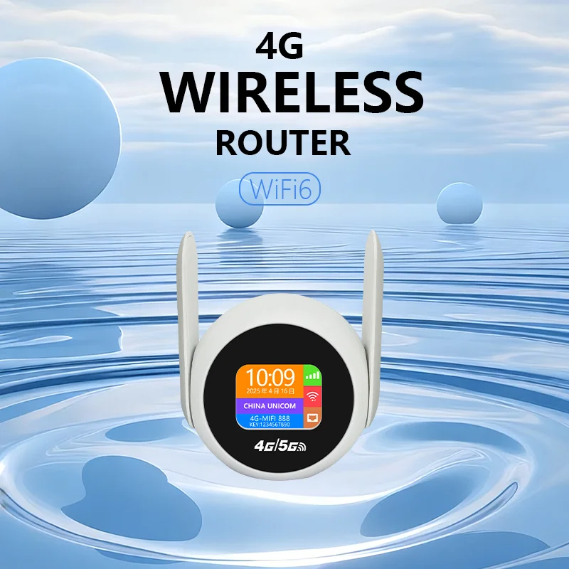 4G LTE Router WiFi 6 Wireless SIM Card Slot Router with Ethernet Port,Portable Pocket Mobile Hotspot for Home Travel Outdoor Use