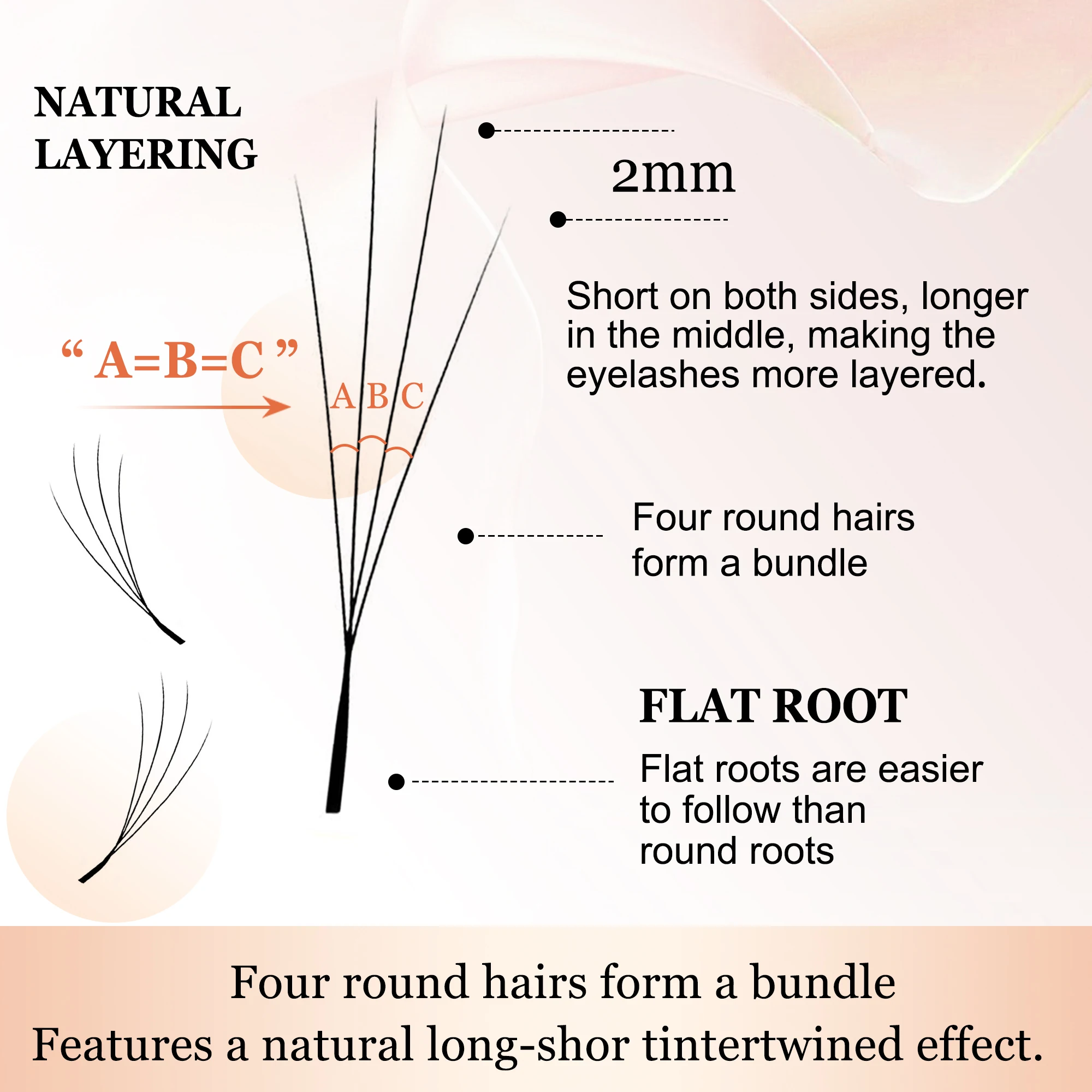 CoMango Smalle 4D W-vormige Russische volume wimperextensions, kant-en-klare wimperwaaiers, natuurlijke nepminkwimpers, make-upproducten
