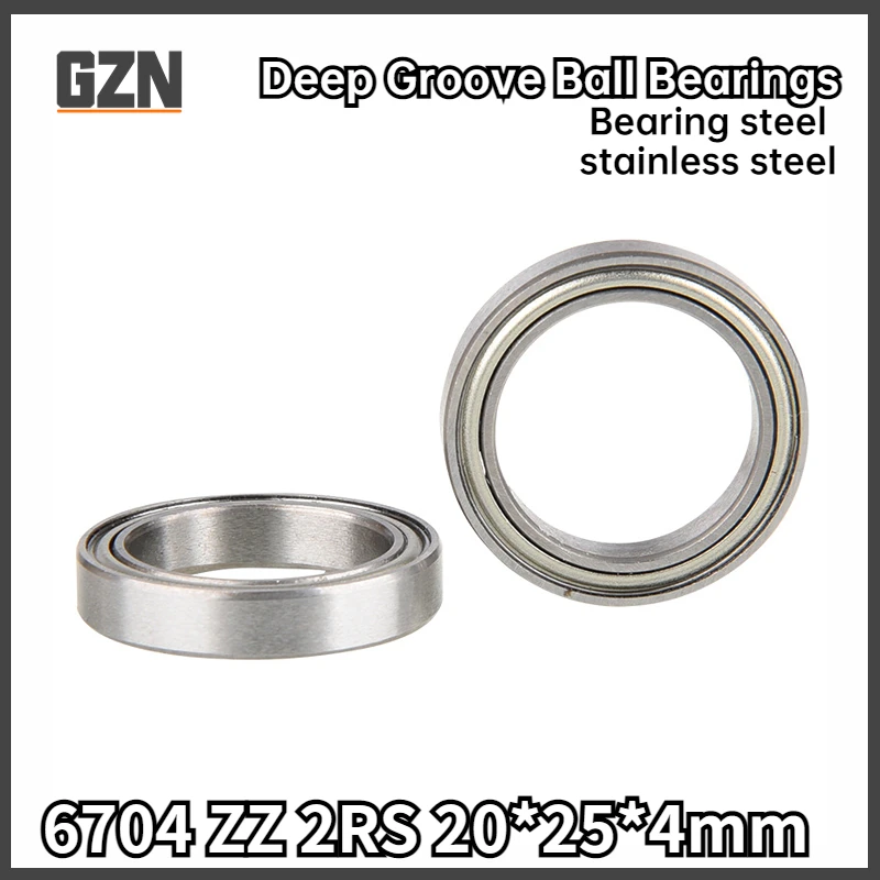 

4/10PCS Free Shipping Thin-wall Deep Groove Ball Bearing 6704ZZ 2RS 20x27x4mm Stainless Steel S6704ZZ