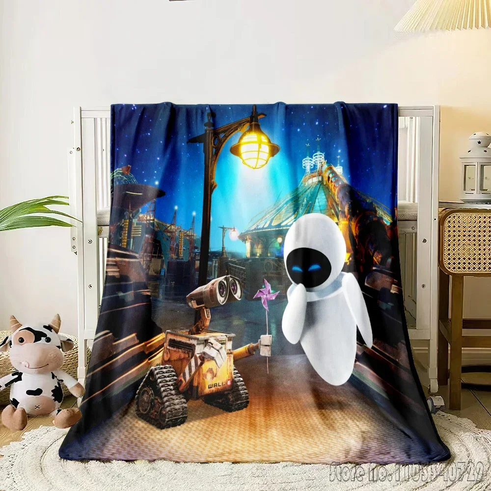 Robot WALL-E Cartoon 3D Printed Home Cute Kids Blanket Throw for Bed Sofa Decor Fleece Nap Blankets Boys Girls Children Gift