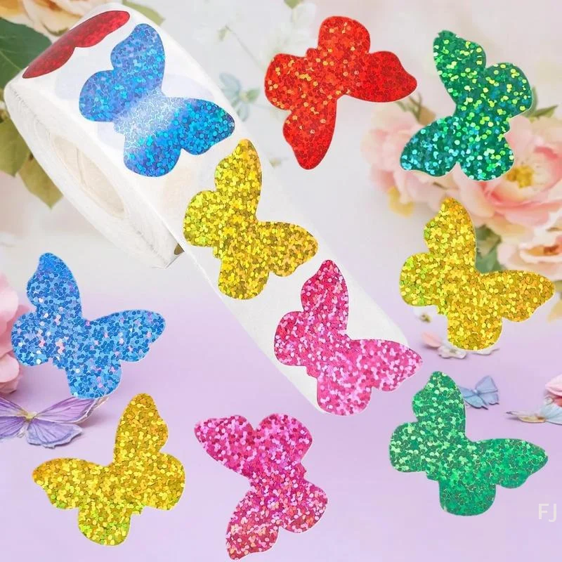 

[YU]500pcs/set Glittering Flower Sticker Party Gift Wrapping Label Sticker Reward Stickers Scrapbook Stationery