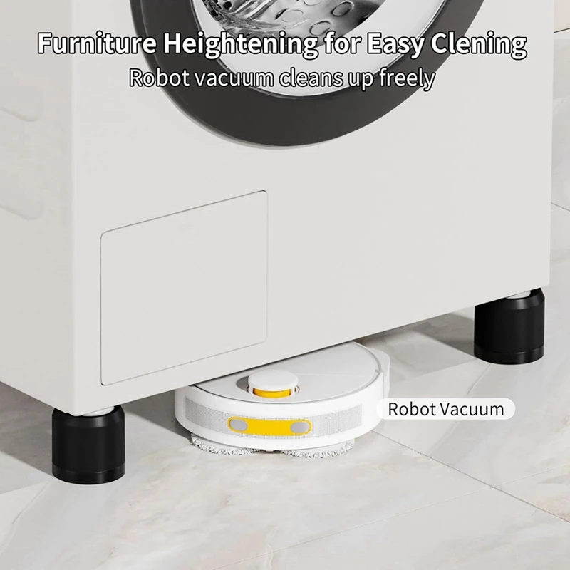 Almofadas antivibração da máquina de lavar roupa com ventosa forte, almofadas antiderrapantes dos pés do estabilizador da redução de ruído de 4 peças